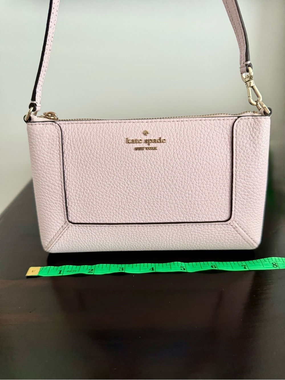 NWOT Kate Spade Lena Double Compartment Small Shoulder Bag Pink Pebble Leather - Picture 9 of 11